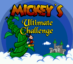 Заставка игры Mickey's Ultimate Challenge